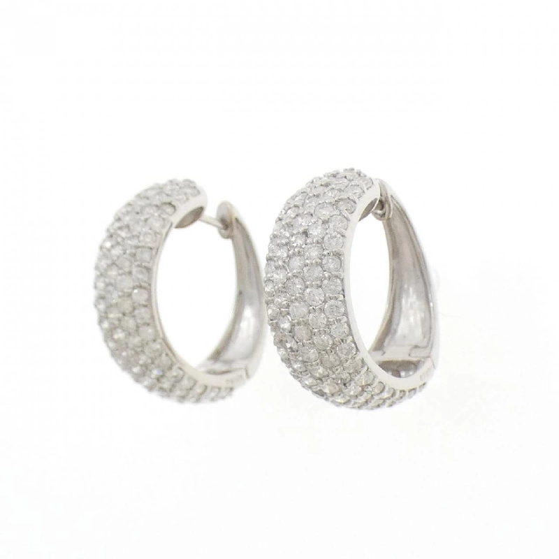K18WG Pave Diamond Earrings 2.00CT - Hàng hiệu Chính hãng 863313