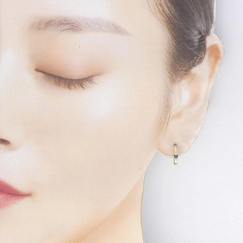 K18YG Bông tai Sapphire - Hàng hiệu Chính hãng 865948