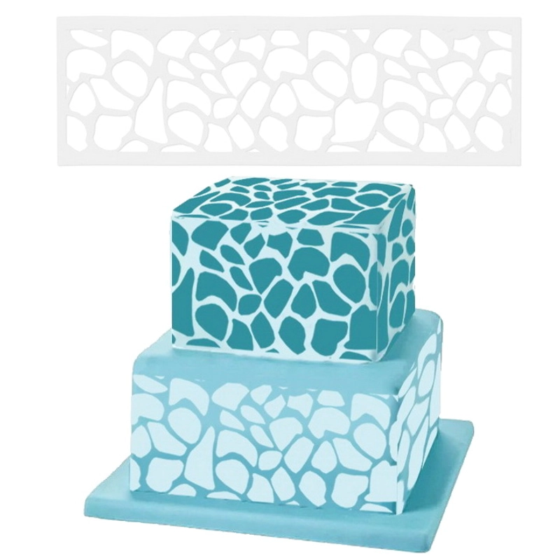 Khuôn Stencil rắc bột trang trí bánh, làm viền rau câu, Fondant Hàn Quốc - Mã số 1193 338642