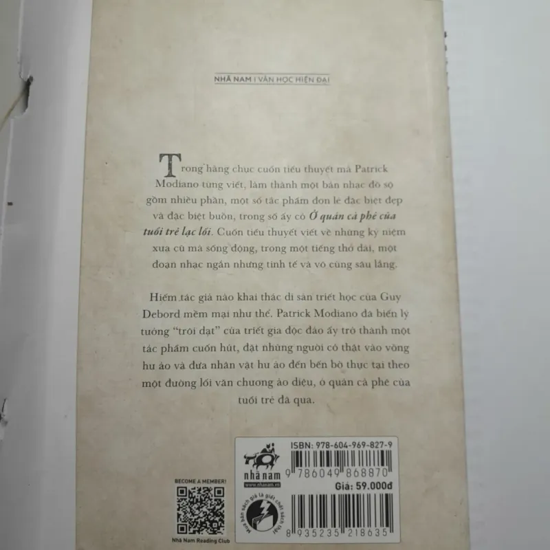 Ở quán cà phê của tuổi trẻ lạc lối - Patrick Modiano 757611