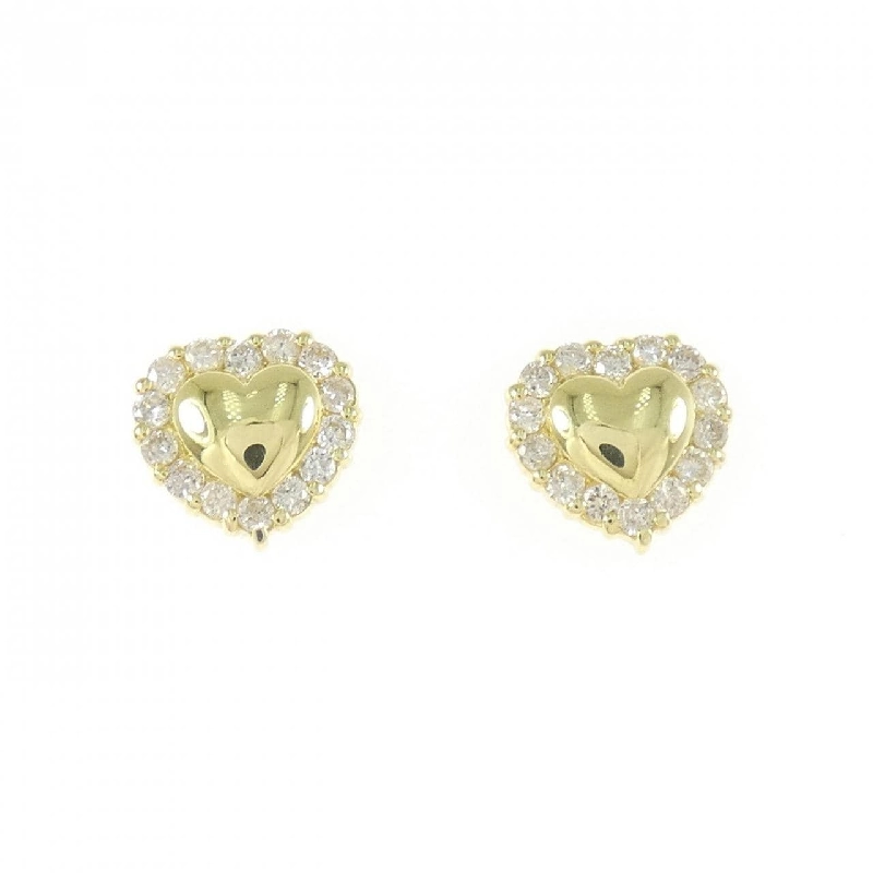 K18YG Bông tai kim cương hình trái tim 0.50CT - Hàng hiệu chính hãng 863791