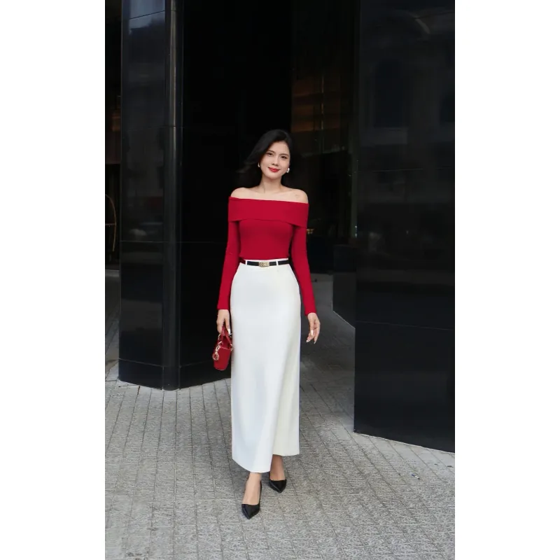 Chân váy nữ diện tết dài 92 centi chất liệu vải vin Tech hàng may 788297