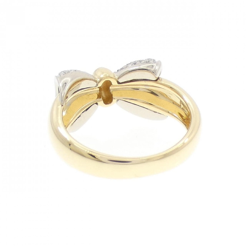 Nhẫn kim cương 750YG/750WG hình ruy băng 0.52CT - Hàng hiệu chính hãng 848562