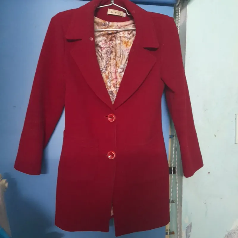 Áo dạ ấm, màu đỏ đô 783631