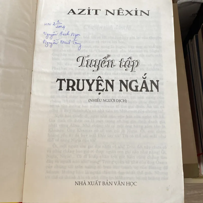 TUYỂN TẬP TRUYỆN NGẮN AZIT NÊXIN, bản bìa cứng (XB 2003) 760339