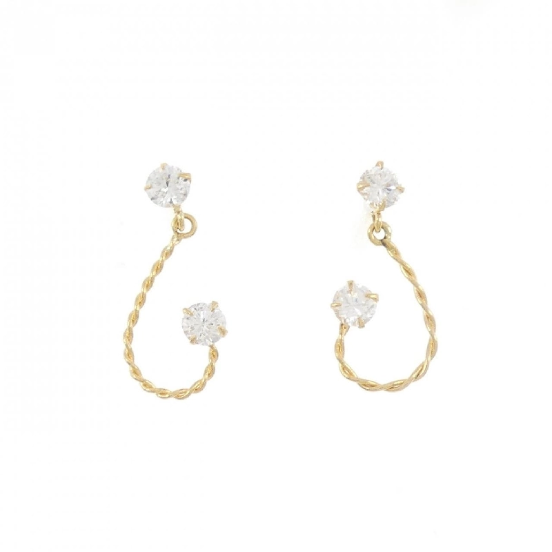 K18YG Bông tai Cubic - Hàng hiệu Chính hãng 868580