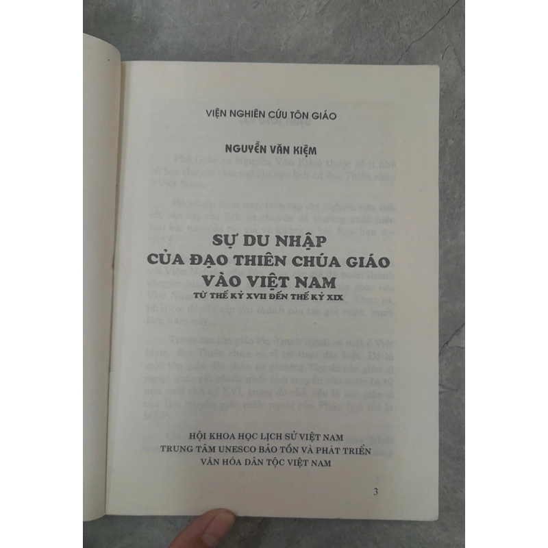 SỰ DU NHẬP CỦA ĐẠO THIÊN CHÚA GIÁO VÀO VIỆT NAM TỪ THẾ KỶ XVII ĐẾN THẾ KỶ XIX 382869