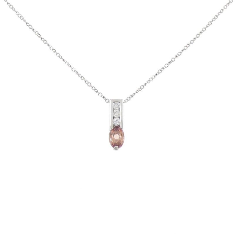 Dây chuyền Sapphire Padparadscha PT900/PT850 0.391CT - Hàng hiệu Chính hãng 860922