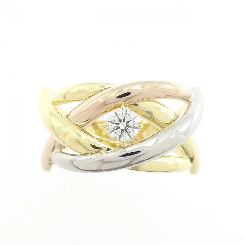 Nhẫn kim cương K18YG/PT950/K18PG 0.210CT - Hàng hiệu Authentic 852933