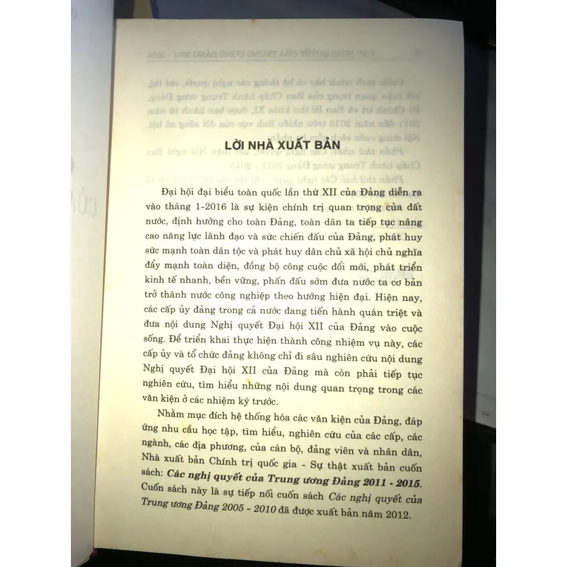 Các nghị quyết của Trung ương Đảng 2011 - 2015 705291