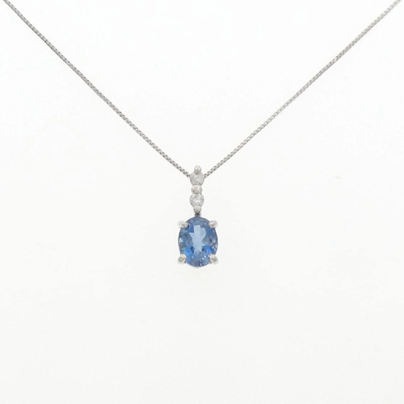 Dây chuyền aquamarine PT900/PT850 0.92CT - Hàng hiệu Authentic 862353
