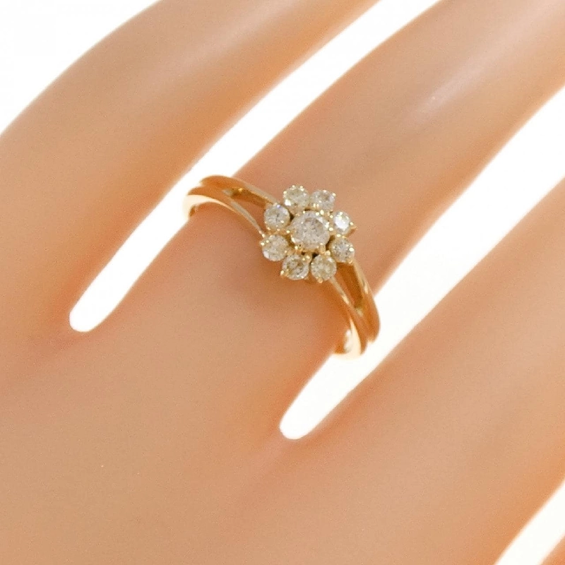 Nhẫn kim cương hoa K18YG 0.31CT 669215