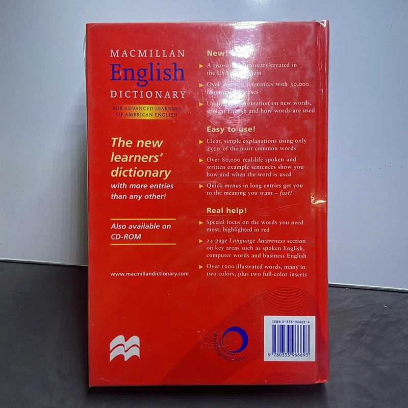 Macmillan English dictionary for advanced Bìa cứng mới 85% 198782