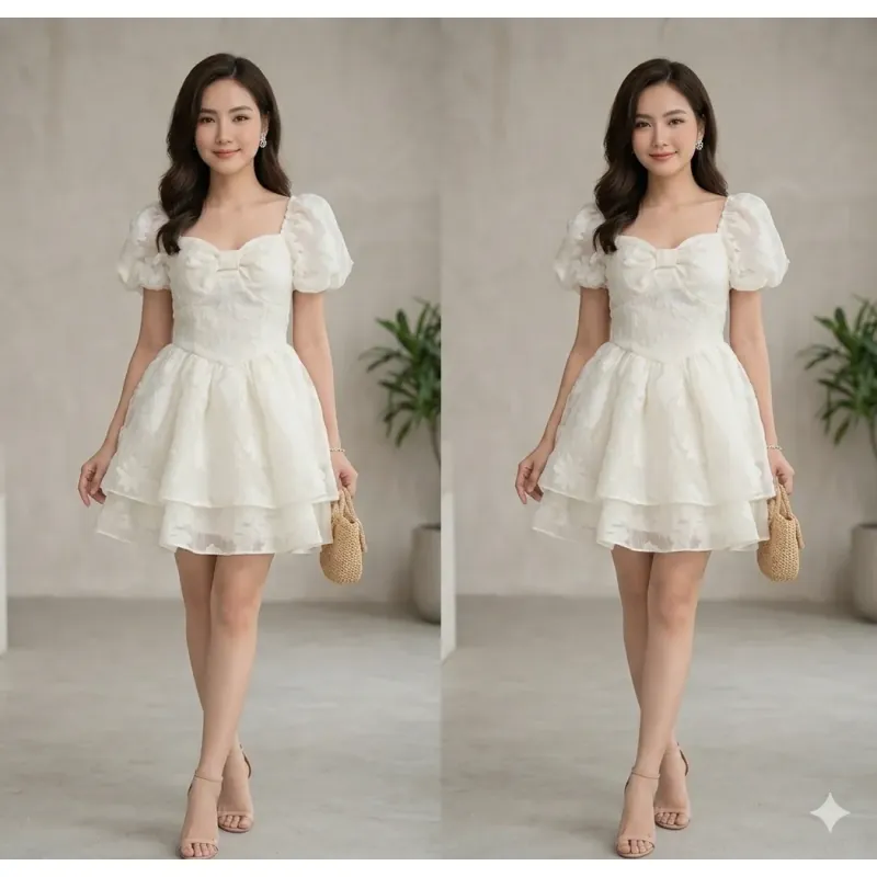 Váy xòe ren hoa  1022789