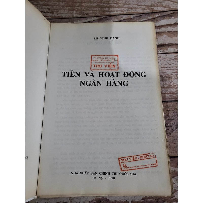 Tiền và hoạt động ngân hàng _ Lê Vinh Danh  333858