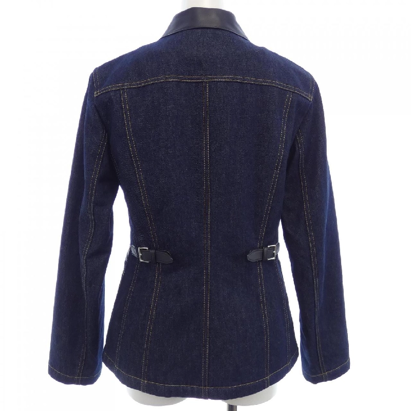 Áo khoác denim HERMES 1H0230DK 628929