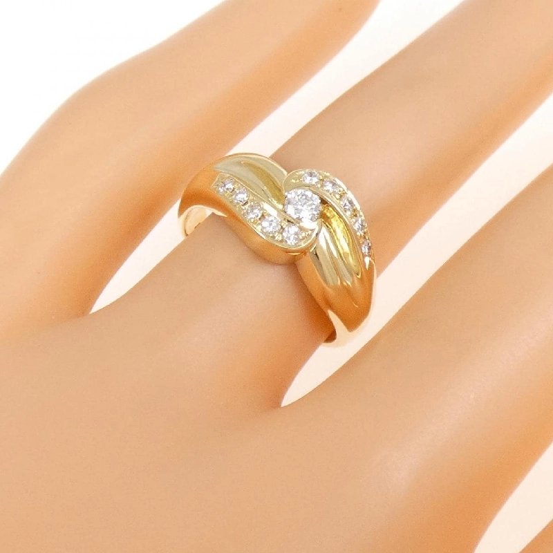 Nhẫn kim cương K18YG 0.09CT 673234