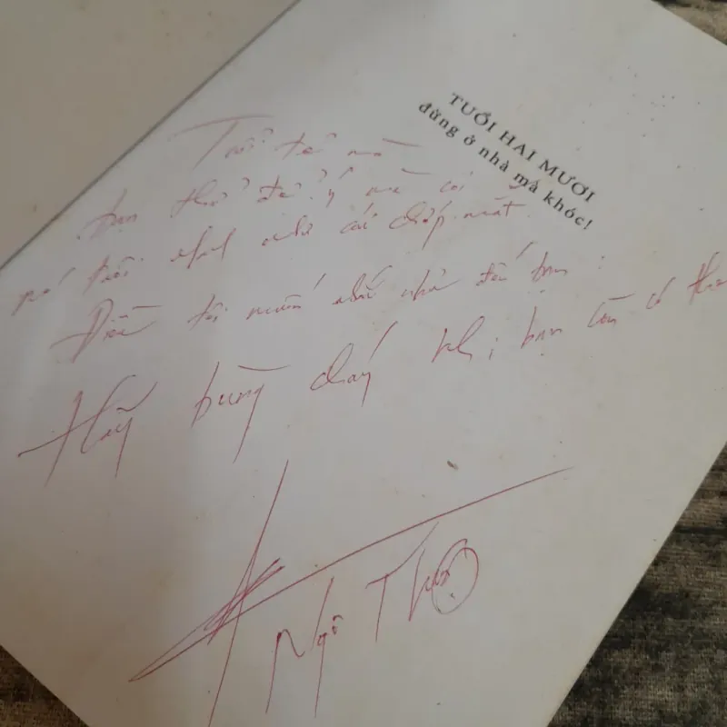 Tản văn-Tuổi HAI MƯƠI đừng ở nhà mà khóc. Tg. Ngô Thuận 787374