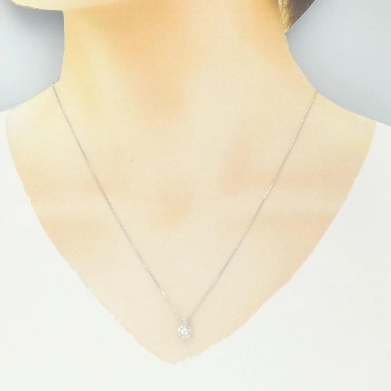 K18WG Dây chuyền kim cương 0.11CT - Hàng hiệu Chính hãng 857298