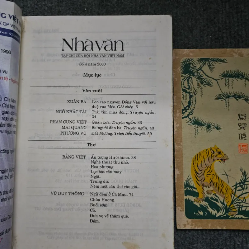 Tạp chí hội nhà văn việt nam số 4 - 2000 745358