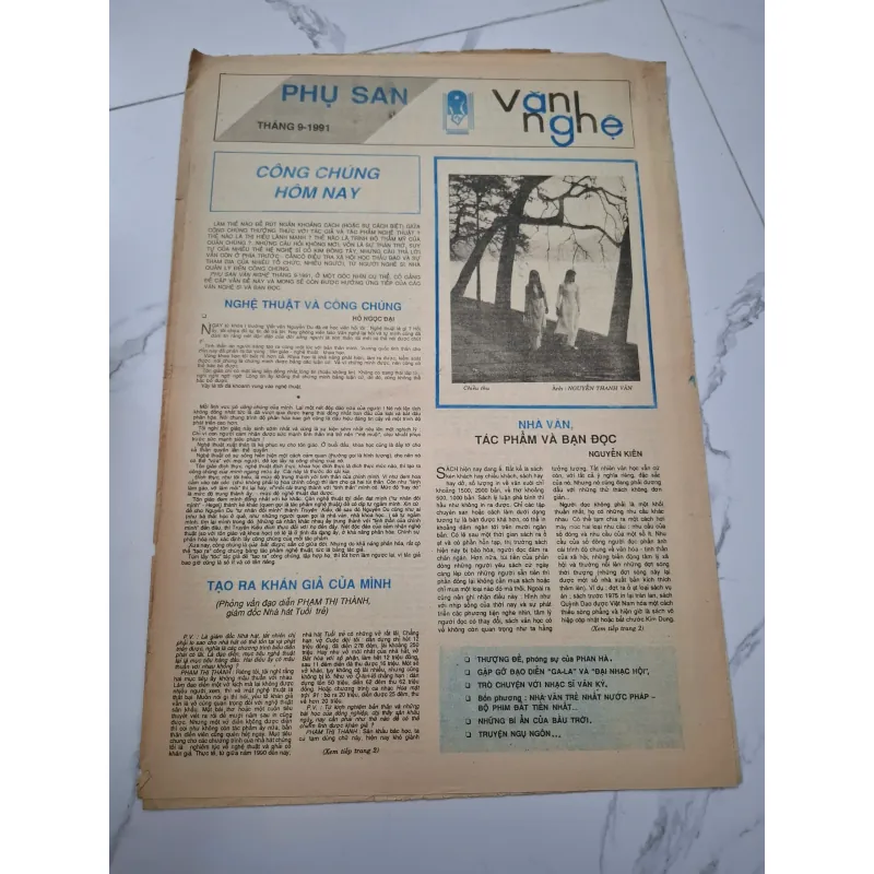 Phụ san Văn Nghệ Tháng 9-1991 - Hồ Ngọc Đại, Nguyễn Kiên, Phạm Thị Thành... 961803