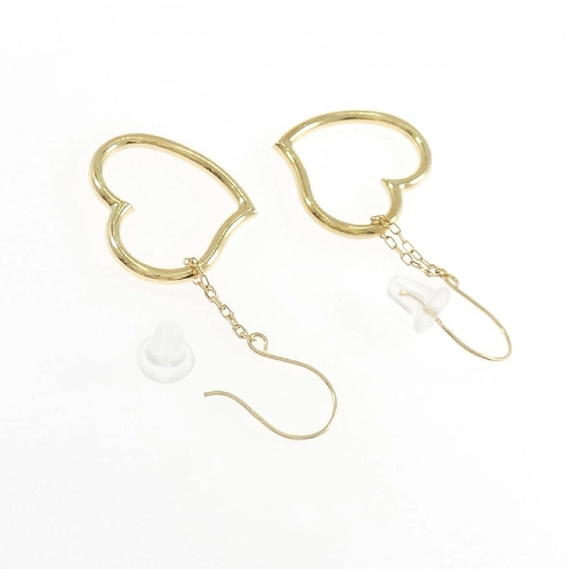 K18YG Bông tai hình trái tim - Hàng hiệu Chính hãng 870501