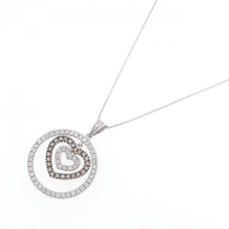 K18WG Dây chuyền kim cương hình trái tim 0.60CT - Hàng hiệu Chính hãng 866225