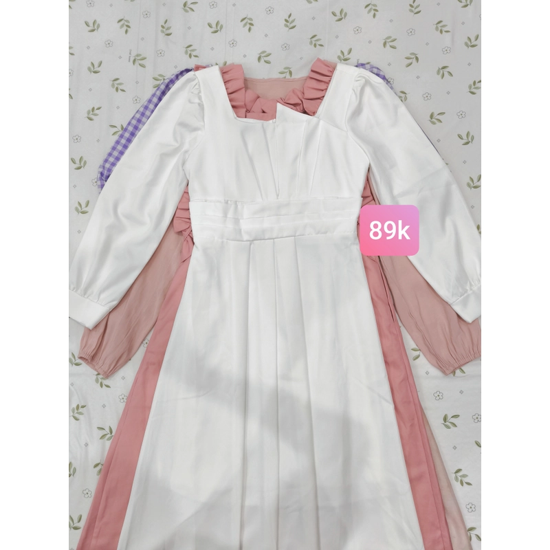 Đầm tay dài trắng 528395