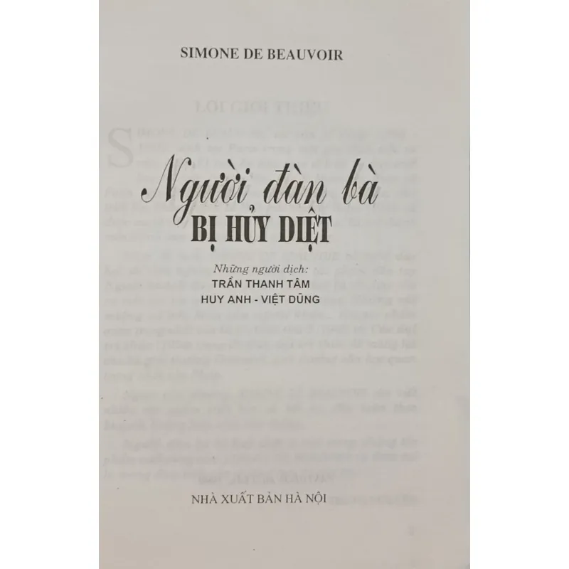 Người đàn bà bị hủy diệt (Simone De Beauvoir) 693345