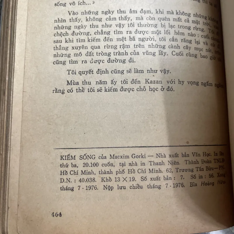 Kiếm sống Macxim Gorki XB 1976 787249
