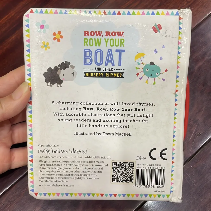 ROW ROW ROW YOUR BOAT AND OTHER NURSERY RHYMES with touch and feel : tiếng anh trẻ em 1034651