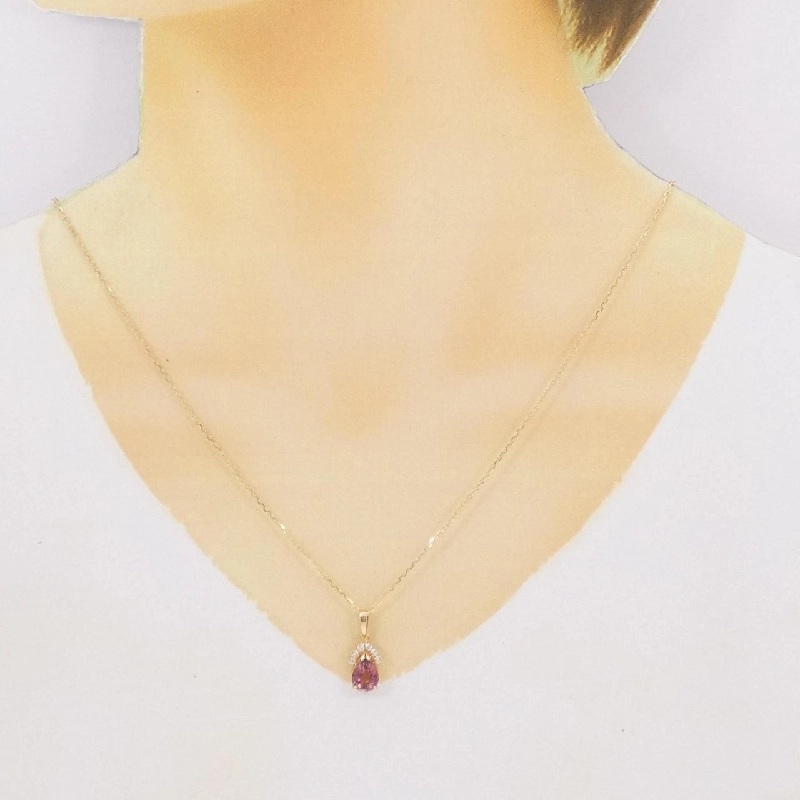 K18YG Tourmaline Necklace - Hàng hiệu Authentic 863080