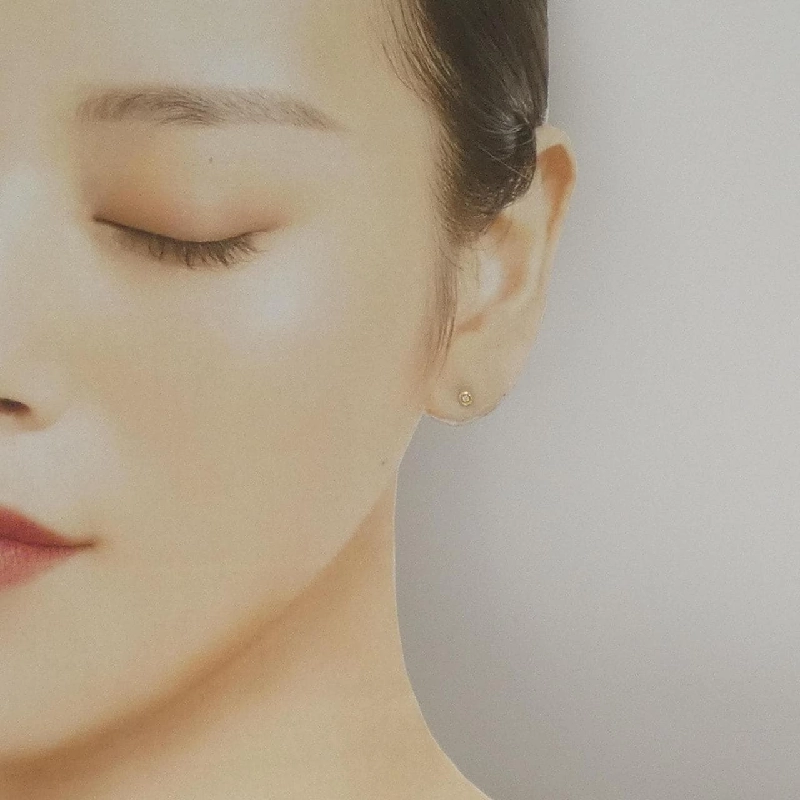 K18YG Solitaire Bông tai Kim cương Một bên - Hàng hiệu Chính hãng 870669