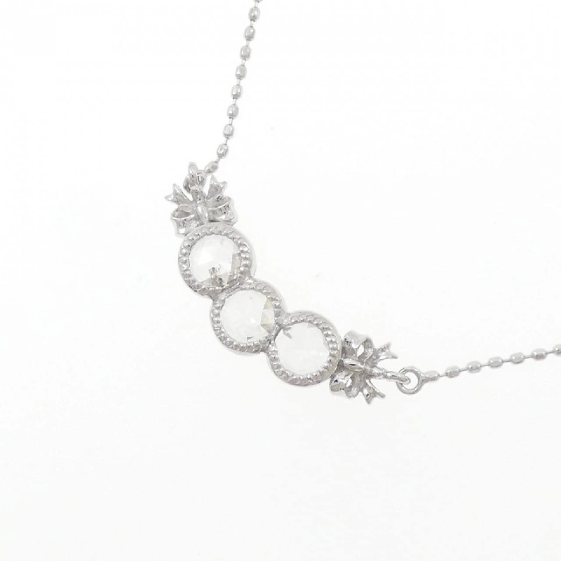 K18WG Dây chuyền kim cương hình ruy băng 0.30CT - Hàng hiệu Chính hãng 865674