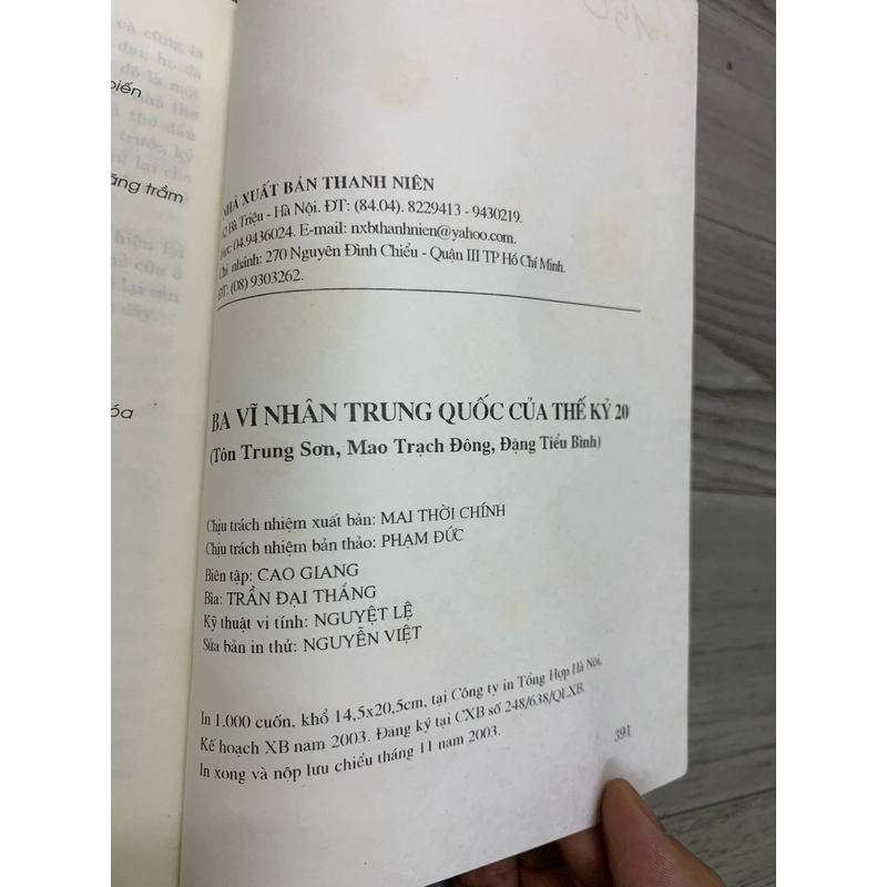 Ba vĩ nhân trung quốc của thế kỷ 20. 999 460023