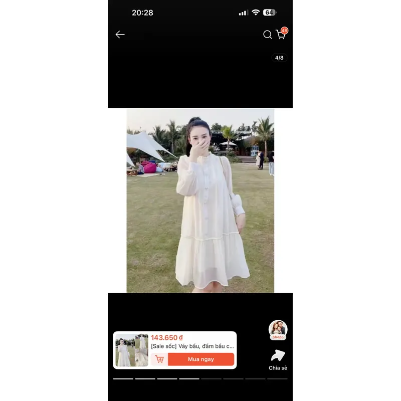 Đầm bầu suông body  595894