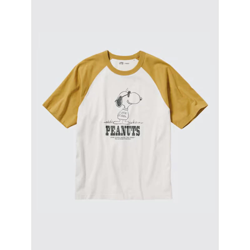 Áo thun ngắn tay, UT peanuts UNIQLO, size S màu vàng 509105