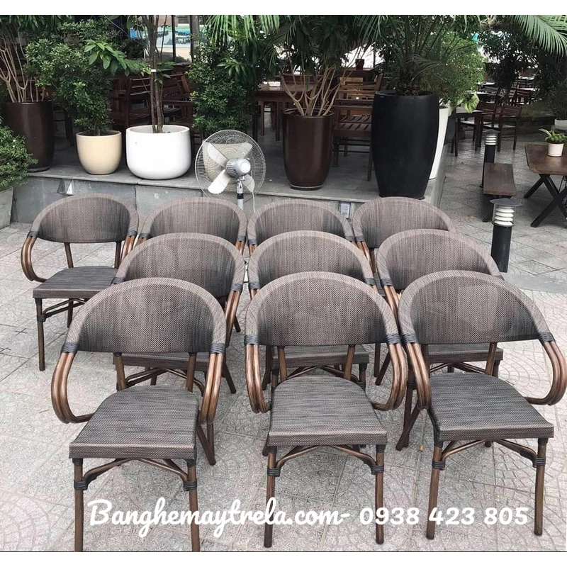 Ghế khung nhôm đan nhựa 444681