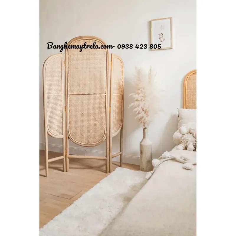 Bình phong mây tự nhiên kiểu đơn giản 1017930