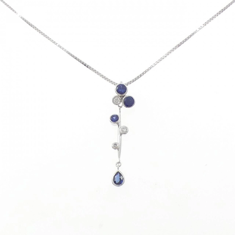 K18WG/750WG Dây chuyền Sapphire 1.025CT - Hàng hiệu Chính hãng 862097