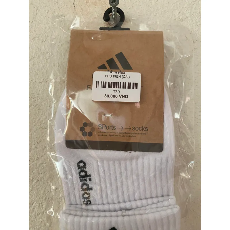 Vớ thể thao adidas size 26-28cm màu trắng chính hãng 720359