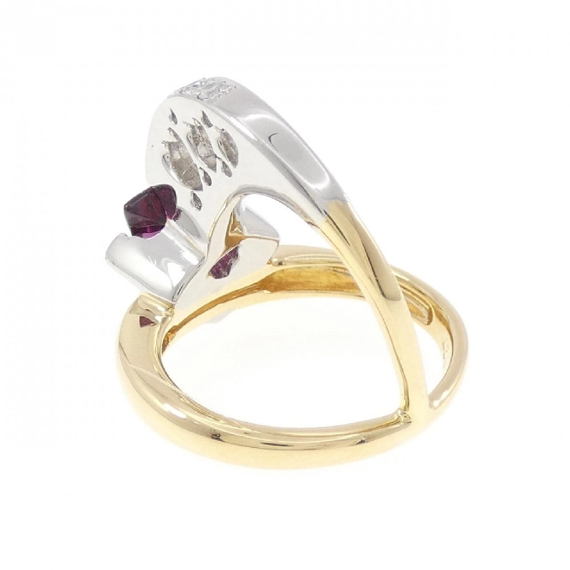 Nhẫn tourmaline rubelite K18YG/PT900 1.39CT 667710