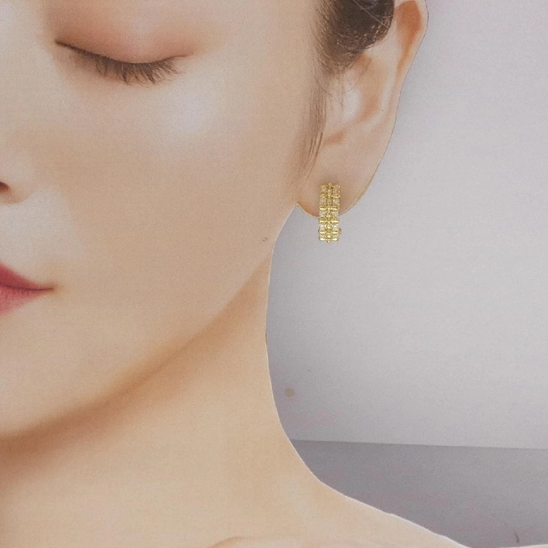 K18YG Bông tai/Khuyên tai kim cương 0.30CT - Hàng hiệu Chính hãng 870410