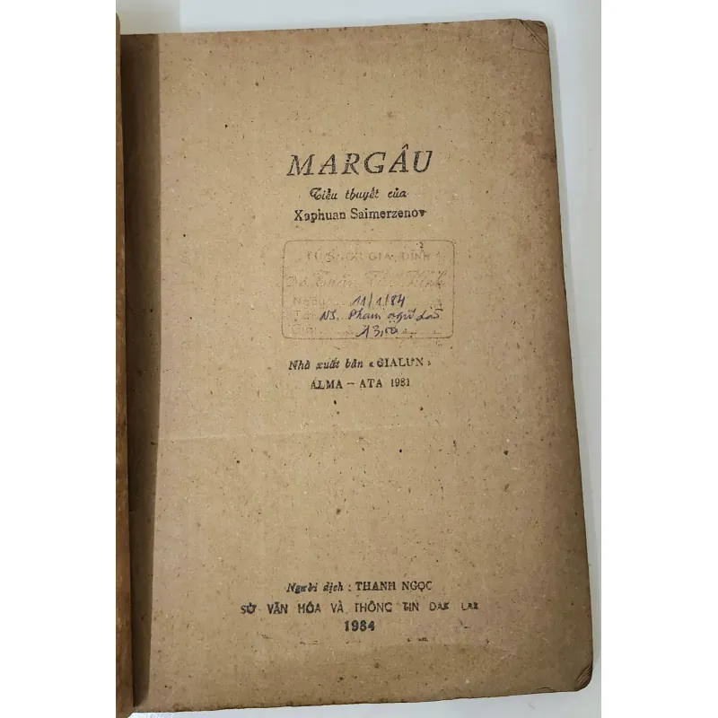MARGAU (Tiểu thuyết của Xaphuan Saimerzenov) 791337