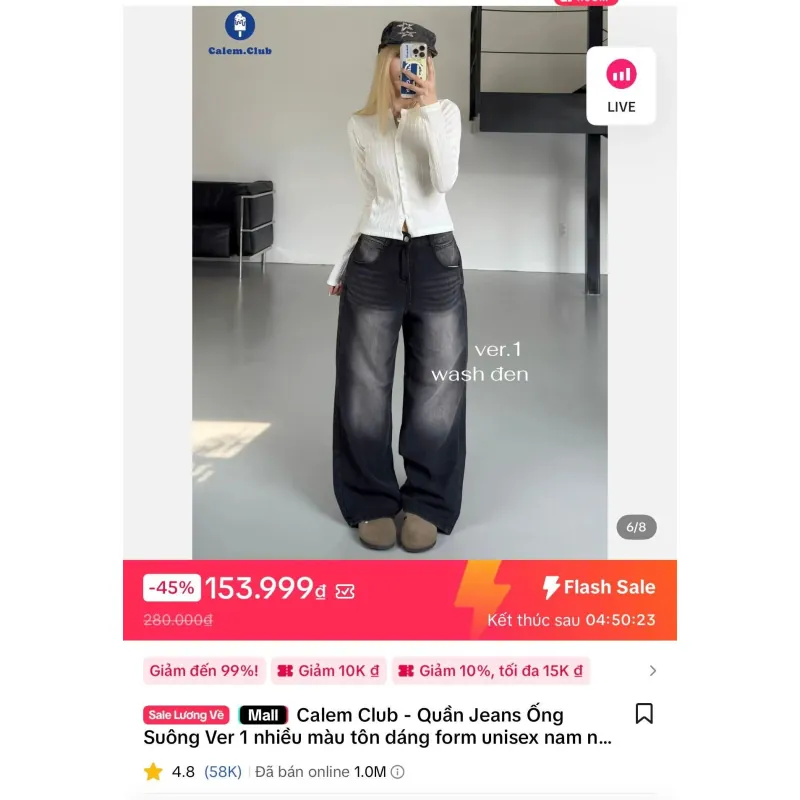 Quần calem ver 1 màu đen mới mặc 2-3 lần 1032753