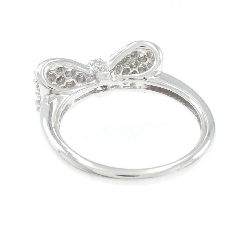 Nhẫn kim cương hình ruy băng K18WG - Hàng hiệu Authentic 850654