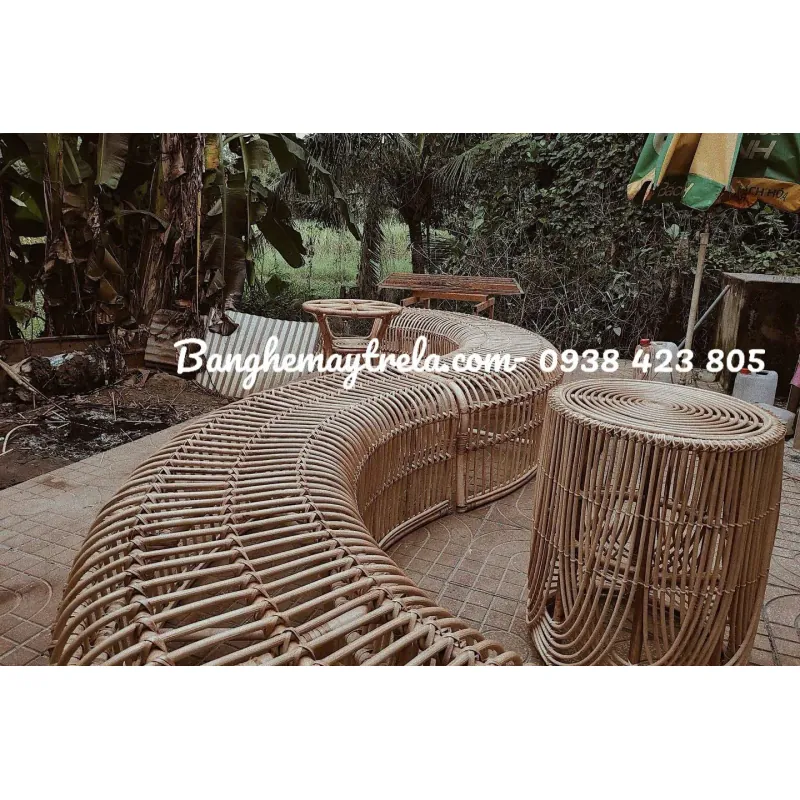 Băng ghế uốn mây tự nhiên 711691