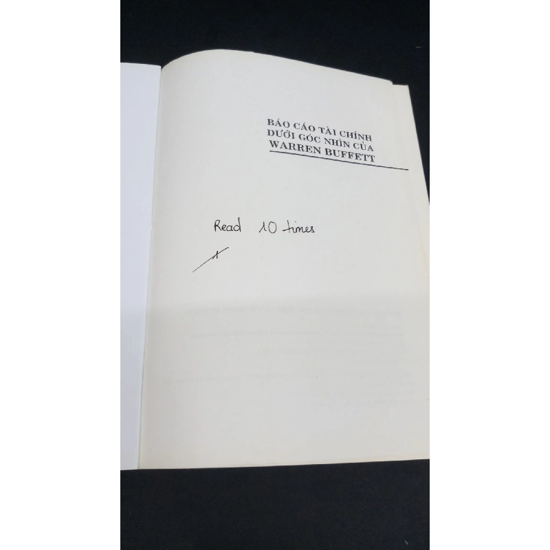 Báo cáo tài chính dưới góc nhìn của WARREN BUFFETT mới 70% hightlight full sách+ viết mực 2019 HCM0412 David Clark TÀI CHÍNH 917694