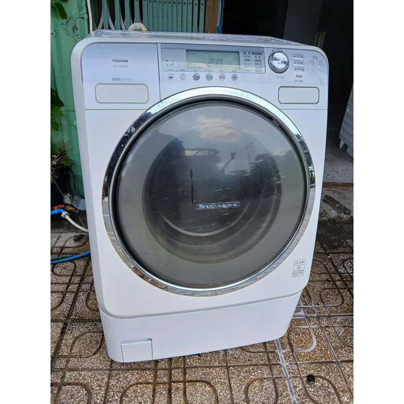 Máy giặt nội địa nhật 110V có sấy khô mặc ngay 675012