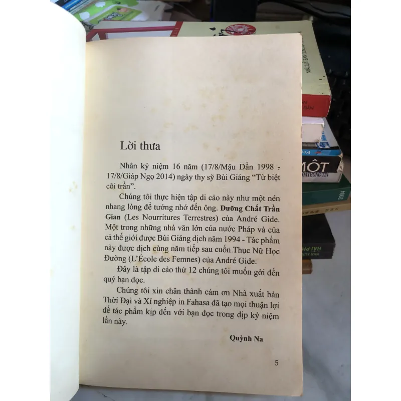 Dưỡng chất trần gian - André Gide 977164